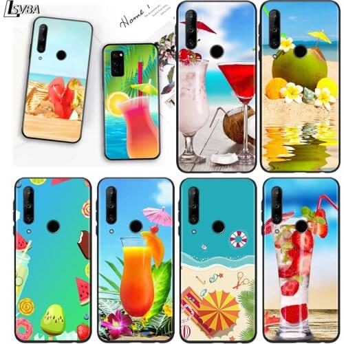 Beach in Summer for Honor 30S 30i 30 View V 20 Pro 5G 20S 20E 10X 10 10i 9N 9C 9S 9X Lite Black Phone Case