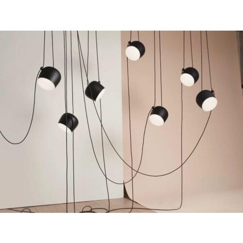 Black/White Shade Modern Creative Pendant Lamp Fashion Nordic Dining Table Hanging Light Fixture DIY Luminaire office lighting