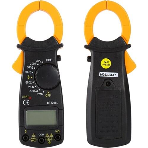 600A AC/DC Multimeter Current Clamp Pincers Digital Clamp Meter Voltmeter Ammeter Ohm Current Voltage Tester DT-3266L
