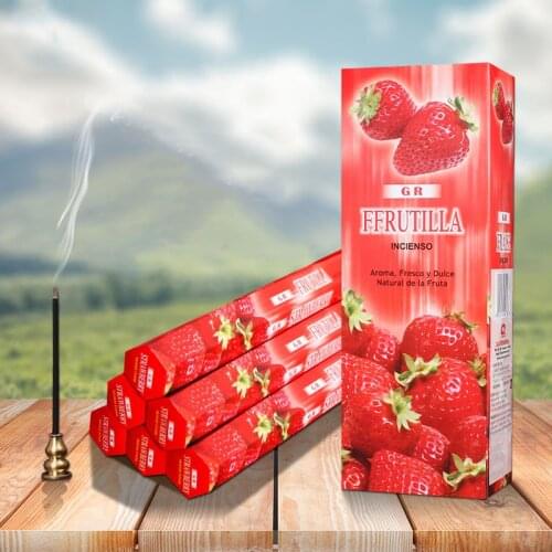 India Incense Strawberry Ffrutilla Aromatherapy Incense Stick Natural Aroma Air Freshener Home Fragrance Scent Diffuser Stick