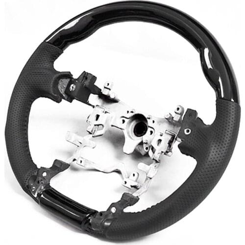 For Toyota Prius 30 Series 2009-2015 Year Leather Wooden Steering Wheel