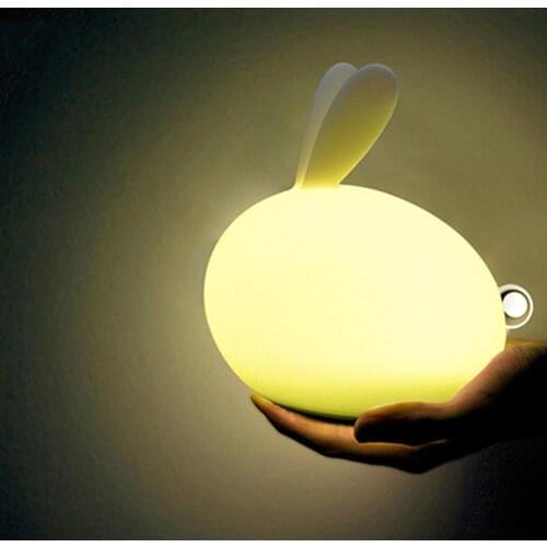 3life Lamp Rabbit Charging Environmental Friendly Soft Silicone Usb Eye Care Night Light Cute Child Bedside Table