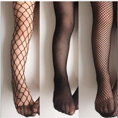 Girls Fashion Mesh Stockings Kids Baby Fishnet Stockings Black Net Pattern Pantyhose Tights