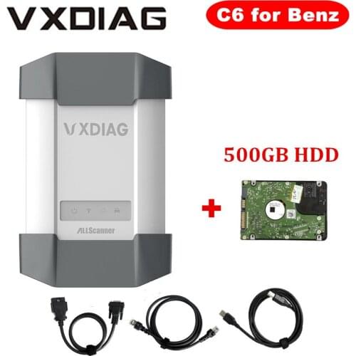 ALLSCANNER VXDIAG C6 Multi Diagnostic Tool for BENZ With 500GB 2021.3 Software Hard Drive