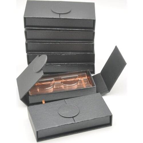 Wholesale false eyelash packaging box lash boxes package custom logo faux cils 25mm mink lashes strip magnetic case bulk vendors