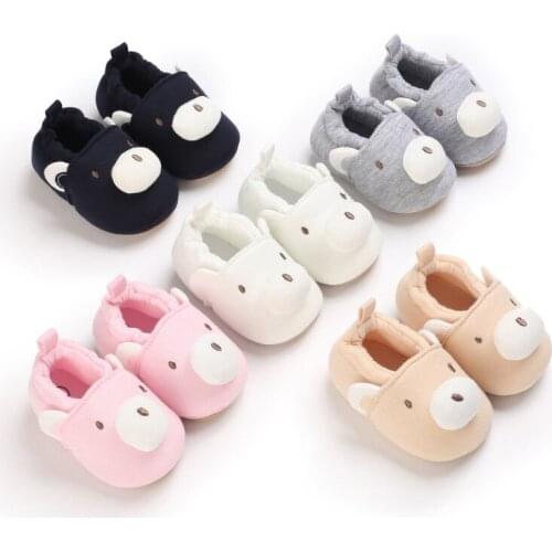 Infant Baby Girl Soft Crib Shoes Cartoon Booties Non-slip Newborn Boy First Walkers Cartoon Shoes Winter Warm Toddler Sneaker