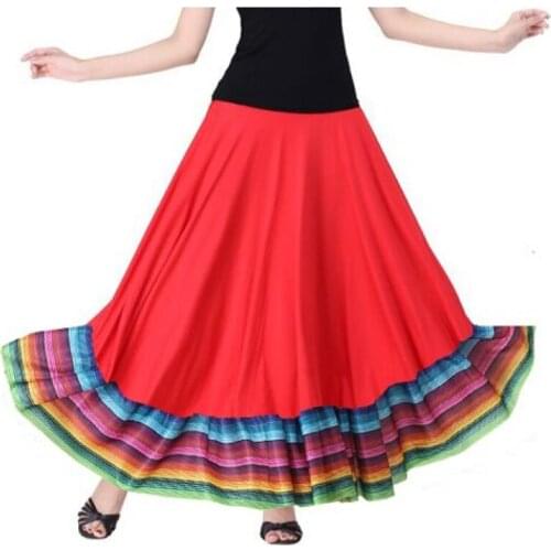 Women Latin Dance Dress Fashion Big Swing Long Skirt For Adult Latin Dancing Stage Performance Costume Competiton Dance Clothes