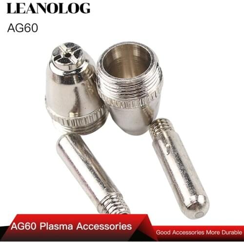 20PCS Air Plasma Cutter AG-60 Cutting Torch/Gun Head Consumable For CUT40/50/60A Accessories Tips Electrodes