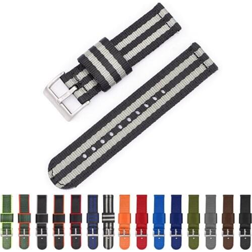 22mm Nylon Canvas Strap For Fossil Gen 5 Carlyle/Julianna/Garrett/Gen 5E 44mm/Gen 5 LTE Watch band Replace Wristband Bracelet