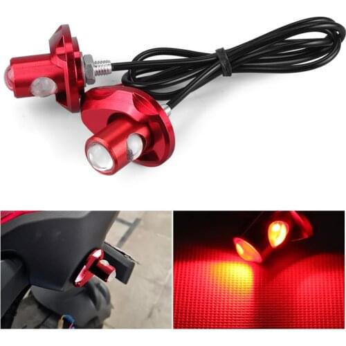 Motorcycle LED Mini Turn Signal lamp CNC Eagle Eye Shape Turn Indicators daily running light Red Tail Brake Lights with Holder