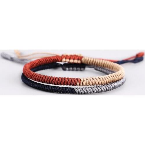 2020 Tibetan Buddhist Bracelets & Bangles Lucky Charm Tibetan Bracelets For Men Handmade Knots Rope Braided Thread Bracelet