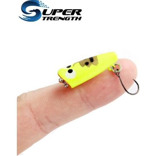WY402 mini popper fishing lure 27mm/1.5g topwater for fishing mini crankbait Sea bait 12 colors jigging lure