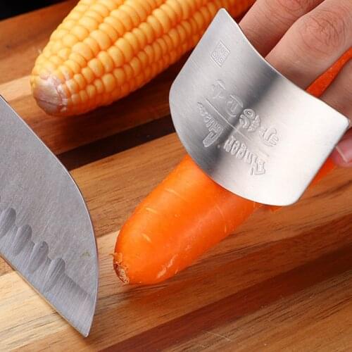 1pc Finger Guard Finger Hand Cut Hand Protector Knife Cut Finger Tool Stainless Steel Kitchen Tool Gadgets