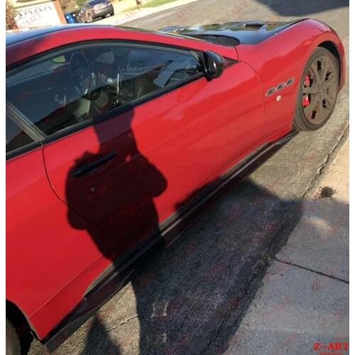 Z-ART real Carbon Fiber side skirts for Maserati GranTurismo S GranCabrio S side lip for Maserati GTS GC S 4.7L 2008-2018