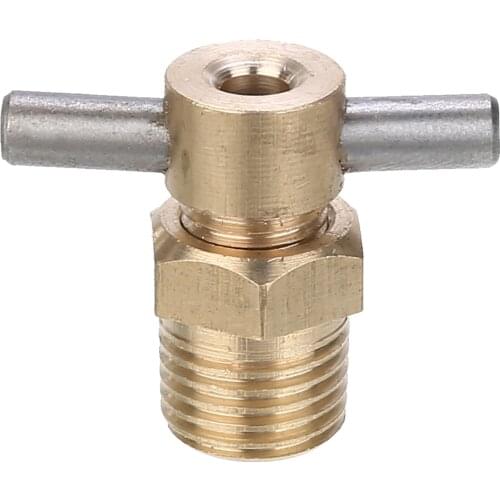 1pc Brass Drain Valve 1/4 Inch NPT 12mm Diameter For Air Compressor Tank Replacement Part