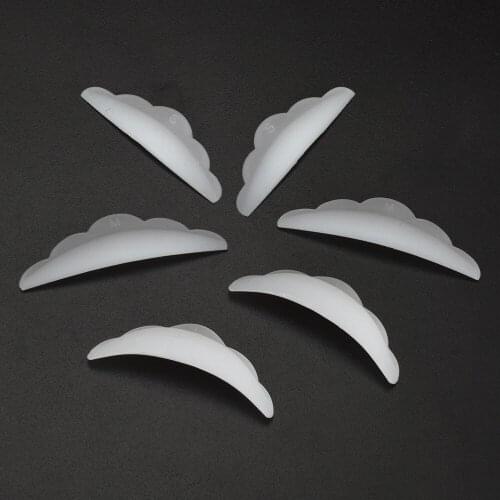 Funmix 10pcs Silicone Eyelash Permanent Perm Curler Curling Root Lifting False Fake Eyelash Shield Pad Gasket Eyelash Assistant