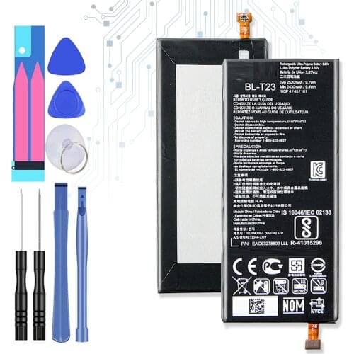 2500mAh BL-T23 Replacement Battery For LG X Cam X-Cam XCam K580 K580Y F690 K580DS BL T23 + Free tool