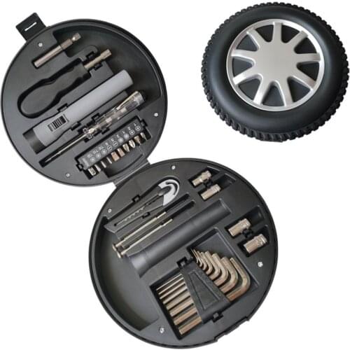 29 Pcs Home Tire-shaped Tool Set Toolbox Hardware Hand Tools Kit Wrench Screwdriver Hammer Toolbox Set Toolkit