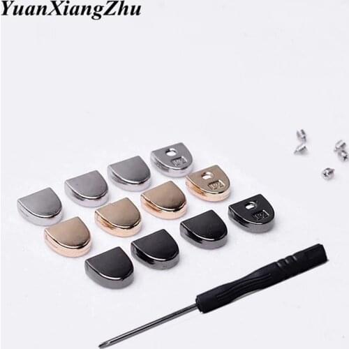 4pcs /1 set of Metal Shoelaces Tips Head No Tie Shoelaces Metal Lace Lock DIY Sneaker Kits Silver Gold Black Metal lace buckle