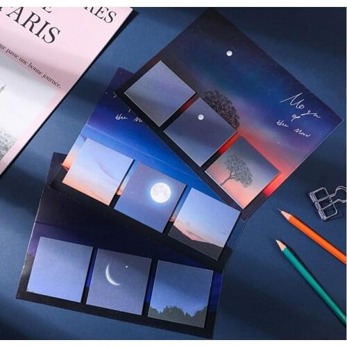 60 Pieces / Pack Of Notepad Stickers Scrapbook Sun Moon Star DIY Childrens Stationery Schedule Can Be Pasted N Times