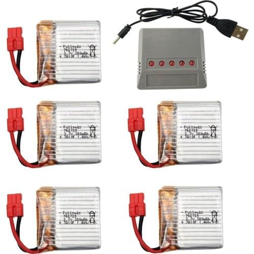 New Upgrade 3.7V 380mAh Battery and Charger for SYMA X21 X21W x26 X26A Remote Control Drone Parts RC Drone Quadcopter Battery