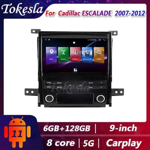 Tokesla Car Radio For Cadillac ESCALADE 2 din Android Stereo receiver DVD automotivo Central Multimedia Gps Navigation 2007-2012