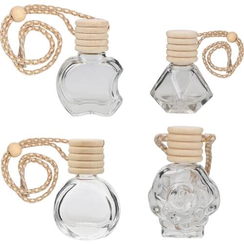 Car Perfume Bottle Perfume Pendant For Essential Oils Air Freshener Container Hanging Glass Bottle Car-styling
