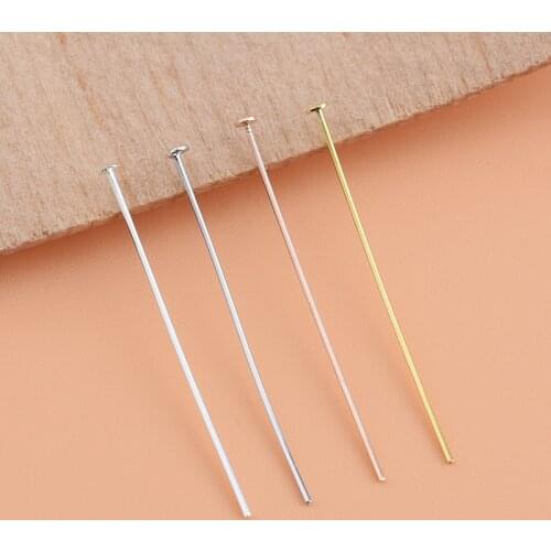10pcs 925 Sterling Silver Flat head Pin jewelry Maker Making Handmade Beading Pendant Fittings