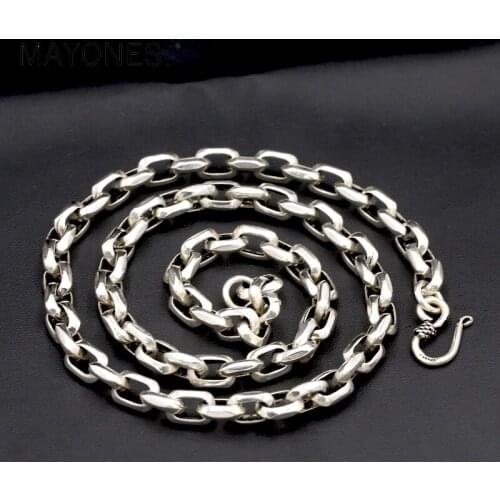 8mm 100% Real 925 Sterling Silver Necklaces for Men 20-26 inches Chains Fashion Jewelry Accessories Bijoux free shipping