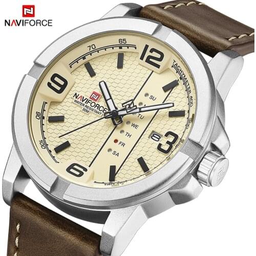 NAVIFORCE Mens Watches Men Fashion Casual Quartz Wrist watch Military Waterproof Day and Date Display Clock Relogio Masculino