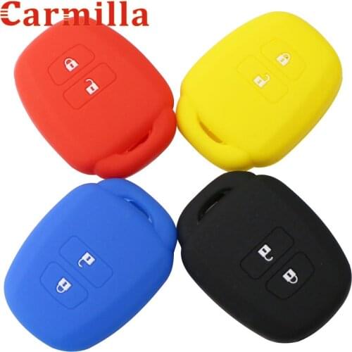 Car Key Case for Toyota Aqua Ractis Vitz RAV4 HiAce Land Cruiser Silicone Remote Key Fob Shell Cover Skin Holder 2010-2019