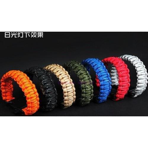 By dhl or ems 100pcs Nine Core Reflective Umbrella Rope Weaving Survival Whistle Escape Emergency Umbrella Rope Survival