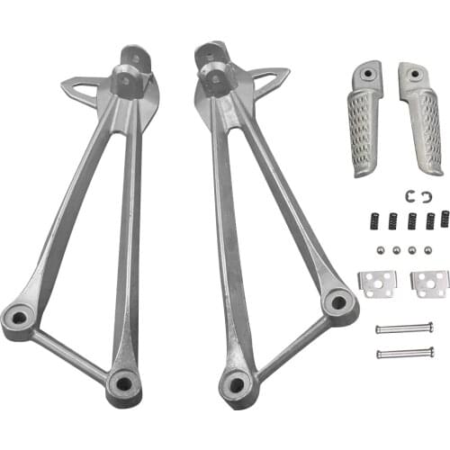 For KAWASAKI NINJA ZX-6R 2009 2010 2011 Motorbike Rear Passenger Foot Pegs Footrest Footpegs Brackets Kit Aluminum Alloy