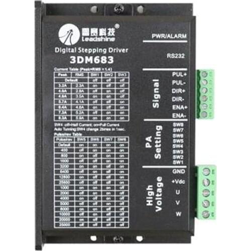 Original 3-Phase Stepper Motor Driver 3DM683 Stepper Motor Driver 20-60VDC 0.5-8.3A Stepper Driver Use for CNC Engraver Machine