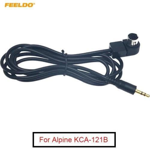 FEELDO 1PC Car Radio 3.5mm Male Input Interface Audio Music Aux Cable Adapter for Alpine KCA-121B Ai-net Socket Port #MX6251