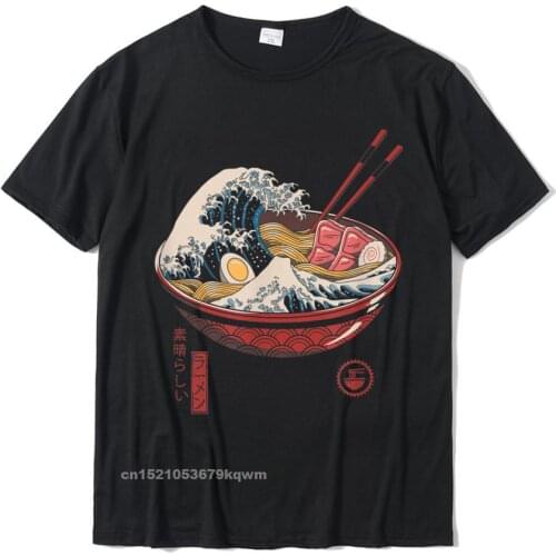 Great Ramen Wave T-Shirt T-Shirt Europe Cotton Mens Tops T Shirt Camisas Hombre Harajuku Company Tshirts Harajuku