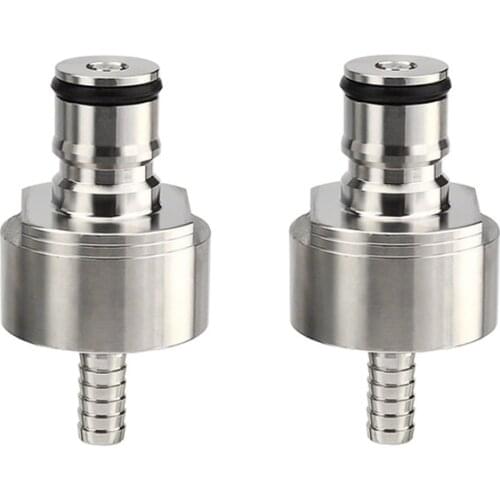 Hot 2Pcs/Lot 304 Stainless Steel Carbonation Cap 5/16 Inch Barb, Ball Lock Type, Fit Soft Drink PET Bottles, Homebrew Kegging