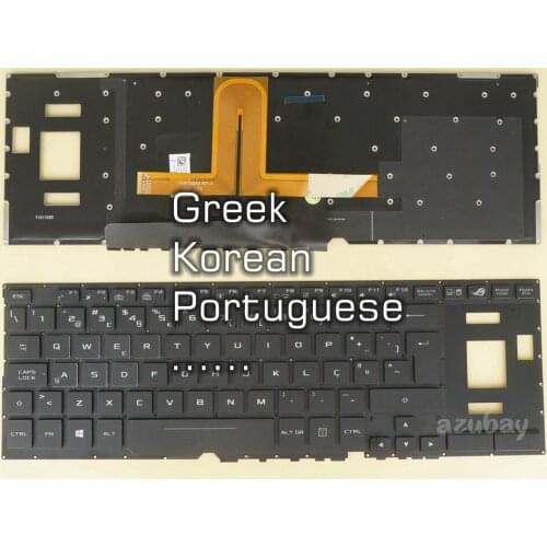 Greek Korean Portuguese Keyboard For ASUS ROG Zephyrus GX501VI V161162BK1 V161162BS1, 0KNB0 -6617GR00 6617KO00 6617PO00 Backlit
