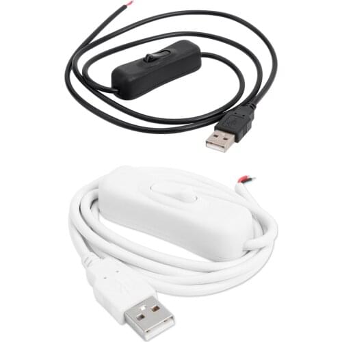 3ft 5V USB Power Supply Cable 2 Pin Wire USB 2.0 Male Charger Charging Cord Extension DIY with ON/OFF Switch