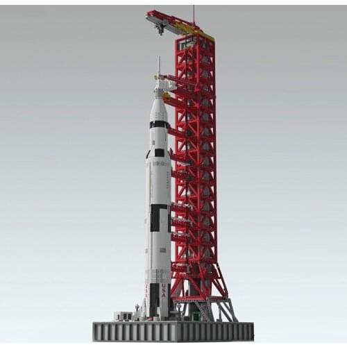 MOC NASA Saturn V Launch Umbilical Technic With For LEGO 21309 3073Pcs Building Blocks Bricks Christmas Gift Toy