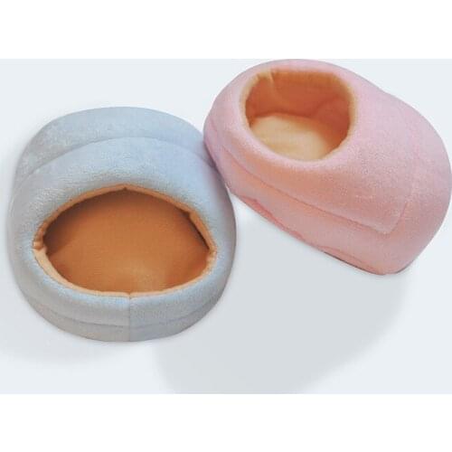 Small pet supplies autumn winter warm slippers nest hamster sleeping bed gold silk bear hedgehog winter cotton bed