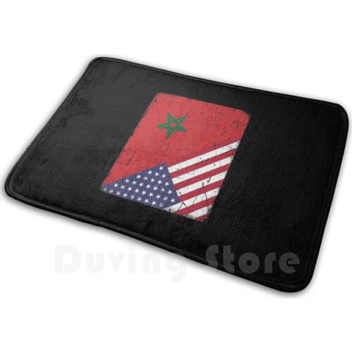 Morocco Moroccan American Flag Carpet Mat Rug Cushion Soft Non - Slip Moroccan American Moroccan Flag Morocco