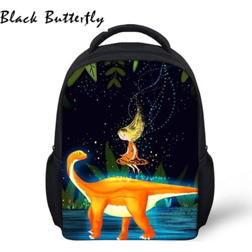 Fashion Backpack Kids School Bag Cartoon Dinosaur Pattern Student- Bags Children Book Bag Kindergarten Bag Nursery Bag 3-8 Years