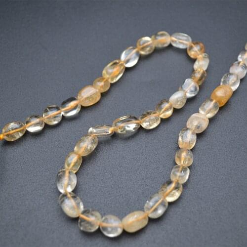 Natural Citrine Yellow Crystal Quartz Nugget Gemstone Loose Beads