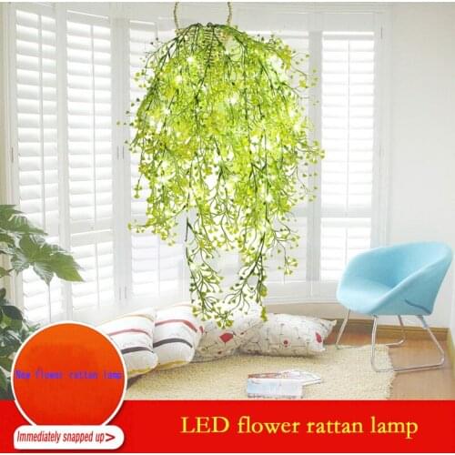 New flower rattan lamp interior decoration lamp bedroom LED chandelier restaurant lamp balcony chandelier childrens room lamp