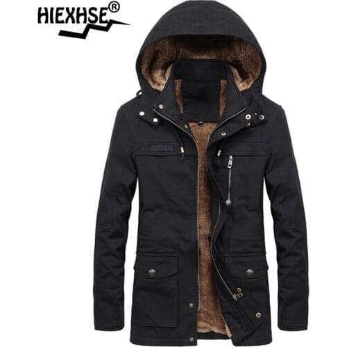 New Autumn Men Jackets Hooded Thick Fleece Parkas Jacket Men Outdoor Military Casual Parka Jacket High Quality Winter Jacket Men