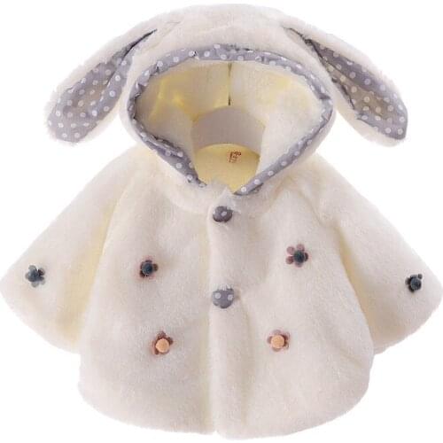 New Style Baby Coat Stuff Toddler Infant Girls Clothes Fleece Fur Winter Warm Outwear Rabbit Soft Cloak Jacket Kids Clothing