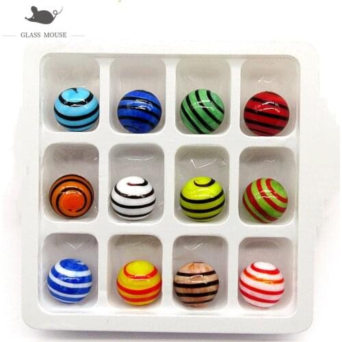 18mm New Handmade Glass Marbles Balls Charms Home Decor Accessories For Fish Tank Vase Filled Pellet Game Toys For Kids Children