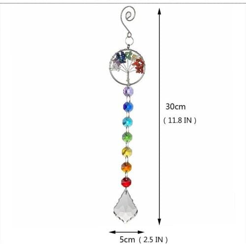 Maple Leaf Pendant Life Tree Star K9 color crystal bead curtain car pendant DIY handmade crystal hang