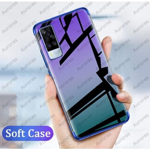 Auroras For VIVO Y31 Case Soft Transparent Plating Cover For VIVO Y51 Shockproof Antioxidant Housing Case